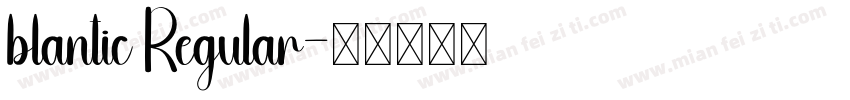blantic Regular字体转换